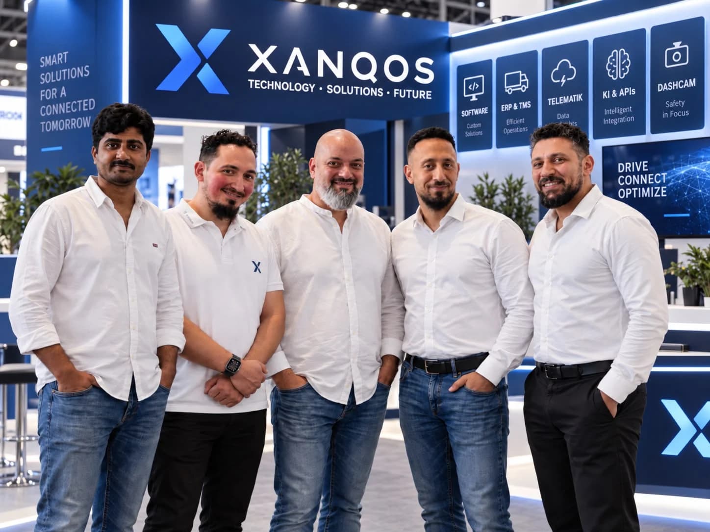 Das XANQOS-Team am Stand auf der IAA Transportation